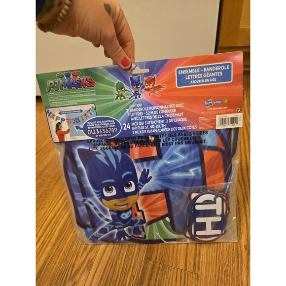PJ Masks Birthday Party Decoration Personalize Banner Backdrop Candles Napkins - Picture 5 of 11